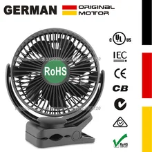 5,2 рама тихий вентилятор для коляски, перезаряжаемая батарея и USB вентилятор для кемпинга, 5000 мАч вентилятор батареи, 3 скорости, сильный зажим