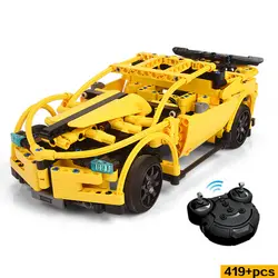 Техника 2,4 ГГц дистанционного управления скорость супер спортивный автомобиль building block Chevrolet CAMARO RS Кирпичи Модель rc игрушки для подарков