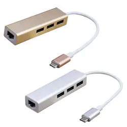 Новый горячий USB 3,0 type C USB-C несколько 3 портов концентратор с сетями Ethernet L адаптер для Macbook Pro Q99