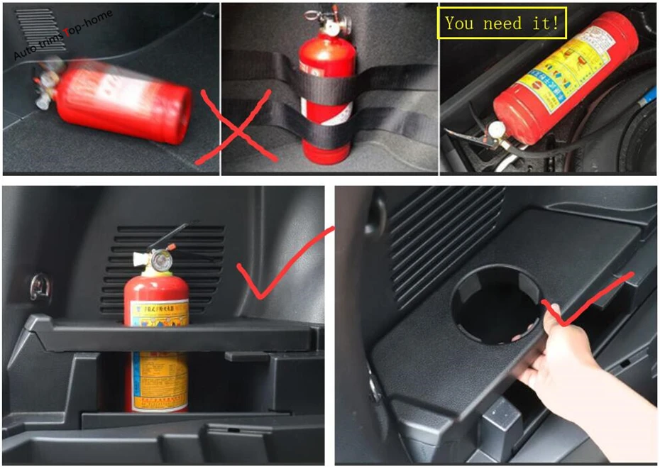 Yimaautotrims Огнетушитель чашки держатель Чехол интерьер Молдинги Накладка подходит для TOYOTA RAV4 для TOYOTA Previa RAV 4 Пластик