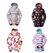 GS Красочный Блестящий женский зимний костюм для девочек, лыжные куртки, одежда для сноубординга 10 K, водонепроницаемый ветрозащитный дышащий зимний костюм