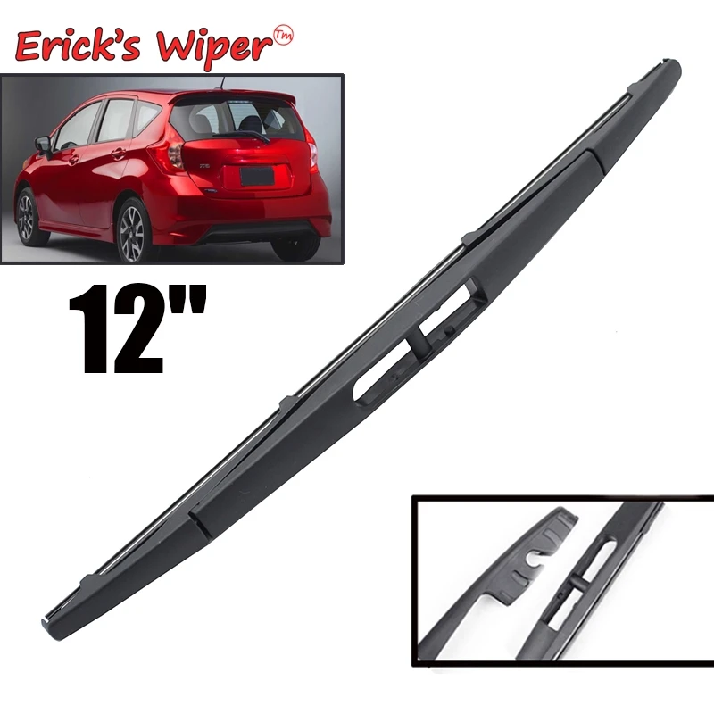 

Erick's Wiper 12" Rear Wiper Blade For Nissan Versa Note 2014 - 2019 Windshield Windscreen Clean Tailgate Window Car Rain Brush