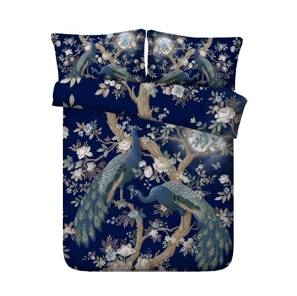 

Peacock Bedding King Luxury duvet cover set bed sheet linen Queen size full twin bed in a bag bedspread doona quilt covers 4PCS