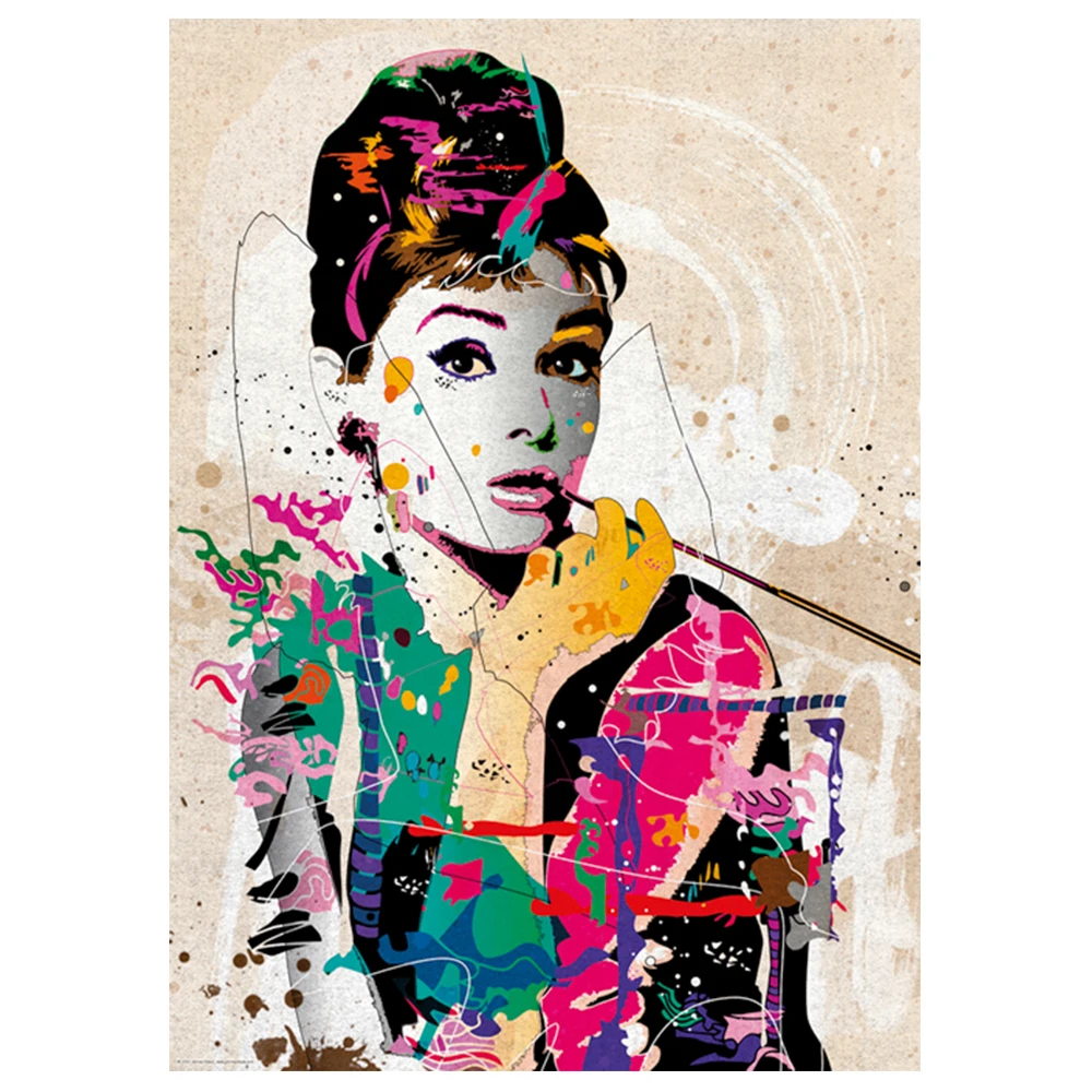 

DIY diamond painting Audrey Hepburn full dimaond embroidery full beauty girl wall art diamond painting mosaic hepburn wall decor