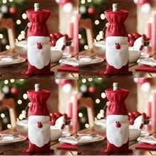 Новое поступление Рождественский Санта Клаус крышки бутылки вина Рождественский ужин вечерние Украшение стола