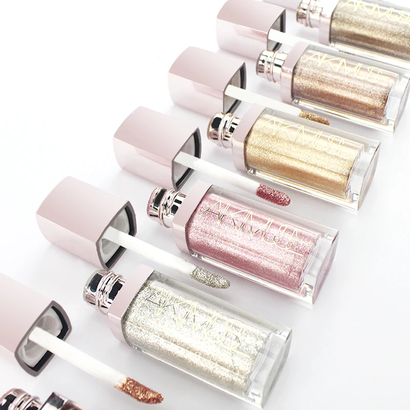 AIKIMUSE жидкие тени для век макияж металлы Блеск Shimmer Тени осветитель Make Up Комплект