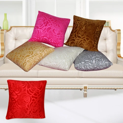 

2016 HOTFashion Floral Throw Pillow Case Square Shell Car Home Pure Color 9IOF