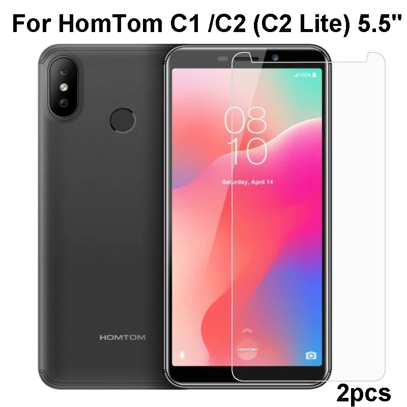2 шт HomTom C2 Lite закаленное стекло 9H Высококачественная защитная пленка