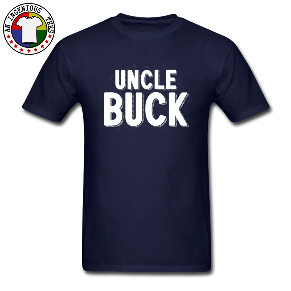 Uncle Buck 5892 Cotton Fabric T-Shirt for Men Short Sleeve Printed Tops Shirt Newest Summer/Autumn Round Neck T Shirt Casual Uncle Buck 5892 navy