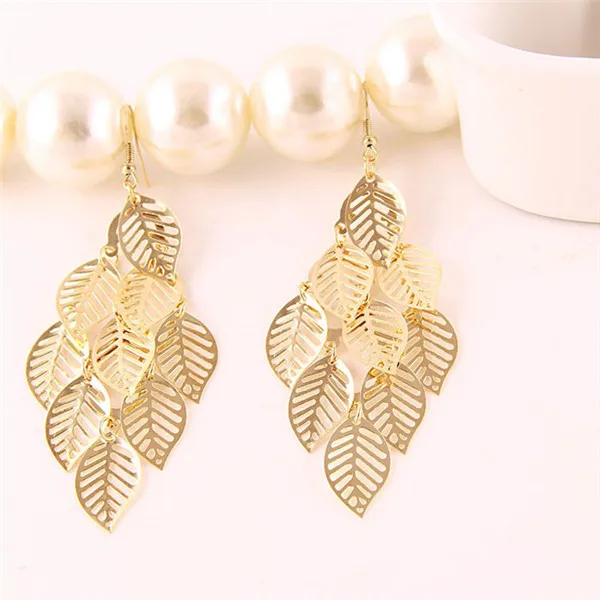 2017 Hollow Out Simple Gold Earring Designs For Women Leaves Indian 2017 Hollow Out Simple Gold Earring Designs For Women Leaves Indian Jhumka In Drop Earrings From Jewelry Accessories On Aliexpress