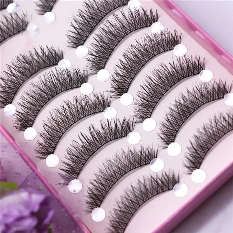 10 Pairs/Set Makeup 3D False Eyelashes Soft Long Cross Eye Lashes Natural 10 Pairs/Set Makeup 3D False Eyelashes Soft Long Cross Eye Lashes Natural