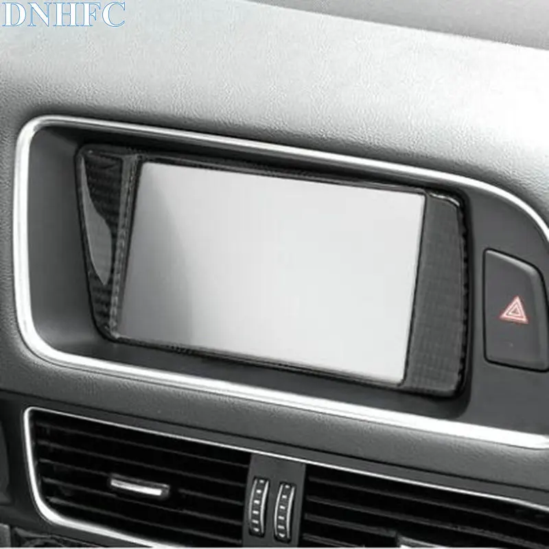 

DNHFC 1PC Carbon Fiber Style of Vehicle DVD Navigation Decoration Frame for Audi Q5 2009-2016