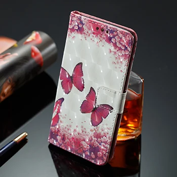 3D с принтом бабочки флип чехол для Nokia 2,1 3,1 5,1 6 6,1 7 Plus Бумажник кожаный чехол для Oneplus 5 5 т 6 OPPO R9S R11 A57 A59 - Цвет: 12