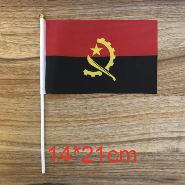 14 x 21cm YAZANIE 90x150 см ангольский флаг 3x3 'фута 100D полиэстер флаги и баннеры баннер со страной национальный флаг на заказ открытый флаг - Цвет: 14 x 21cm