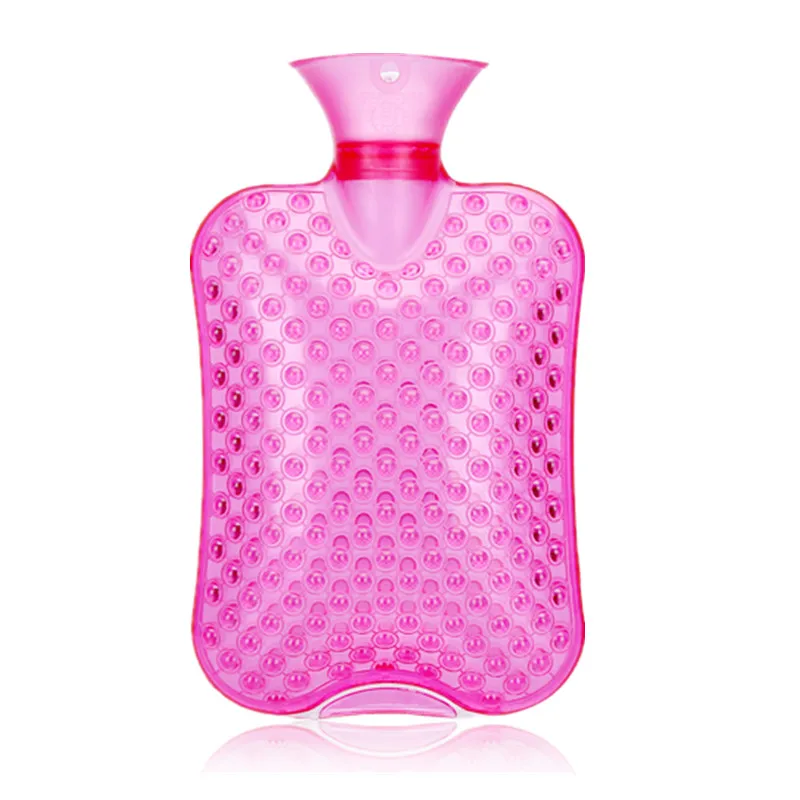 rose red Классическая 2L ПВХ Бутылка горячей воды с пузырьком горячей воды мешок дешевый и резиновый бутылки горячей воды/мешок - Цвет: rose red