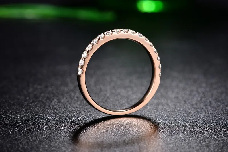 ZOCAI дизайн 0.45CT кольцо с бриллиантом Свадебные Для женщин кольцо из розового золота 18 карат(Au750) W06303