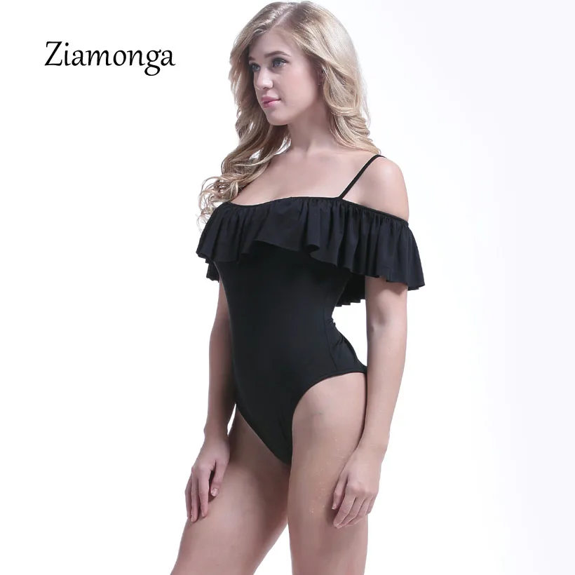 Ziamonga пляжная одежда, Женское боди, летняя мода, тонкий топ с оборками, женский сексуальный боди с открытыми плечами, женские комбинезоны, комбинезоны