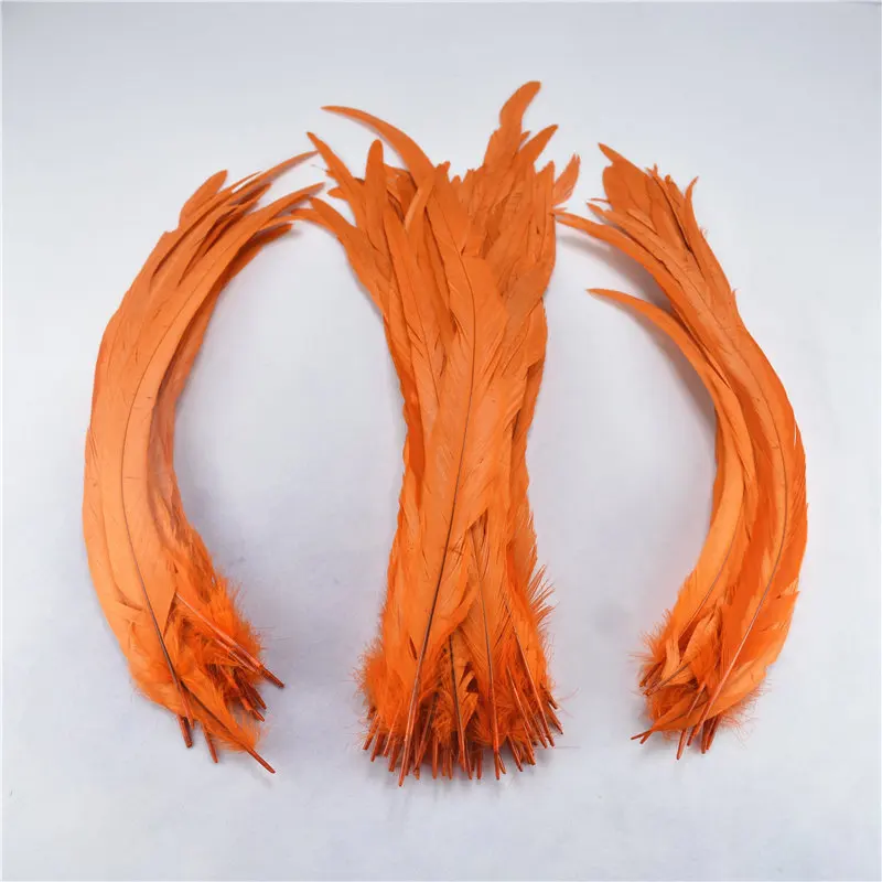 Orange Натуральные окрашенные перья фазана, 50-100 шт., 40-45 см - Цвет: Orange