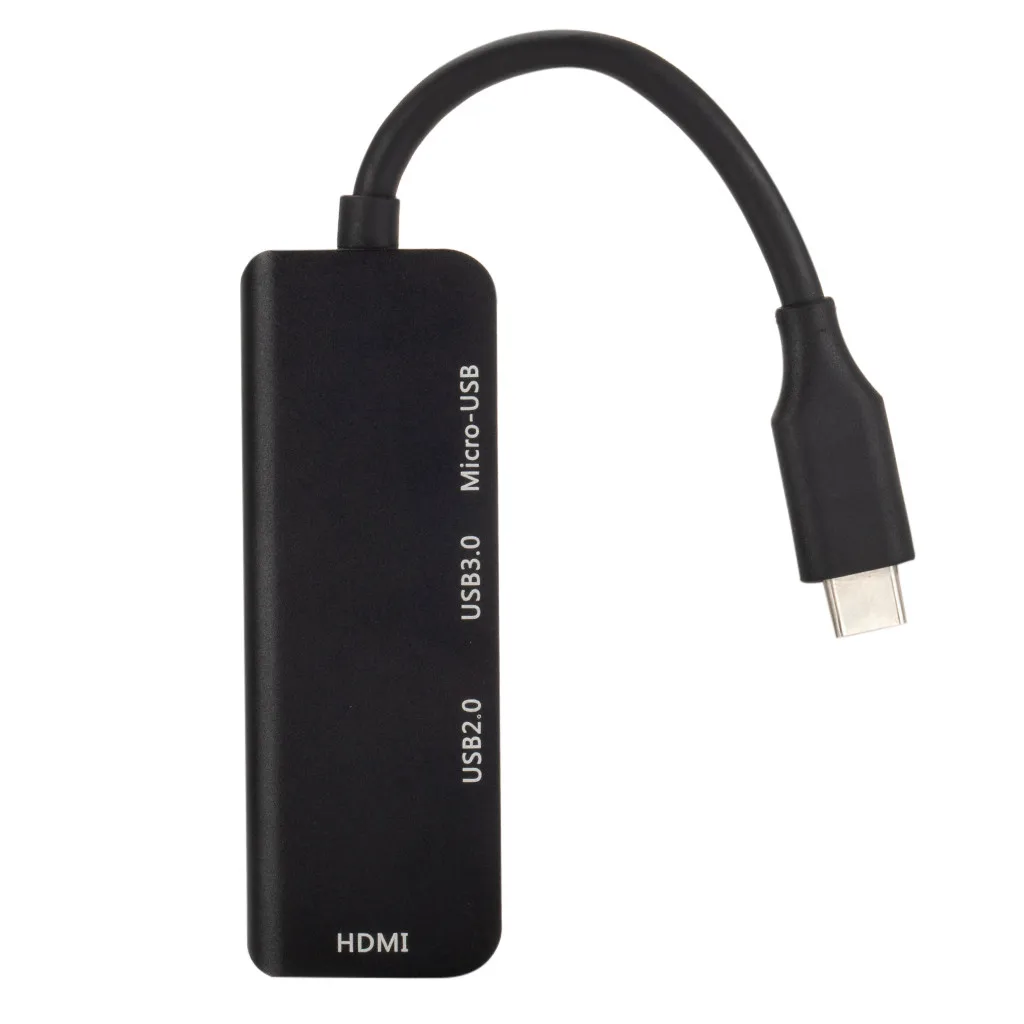 Концентратор type-C к Micro USB 3,0/2,0 адаптер 4 порта сплиттер HDMI Поддержка для samsung# T2