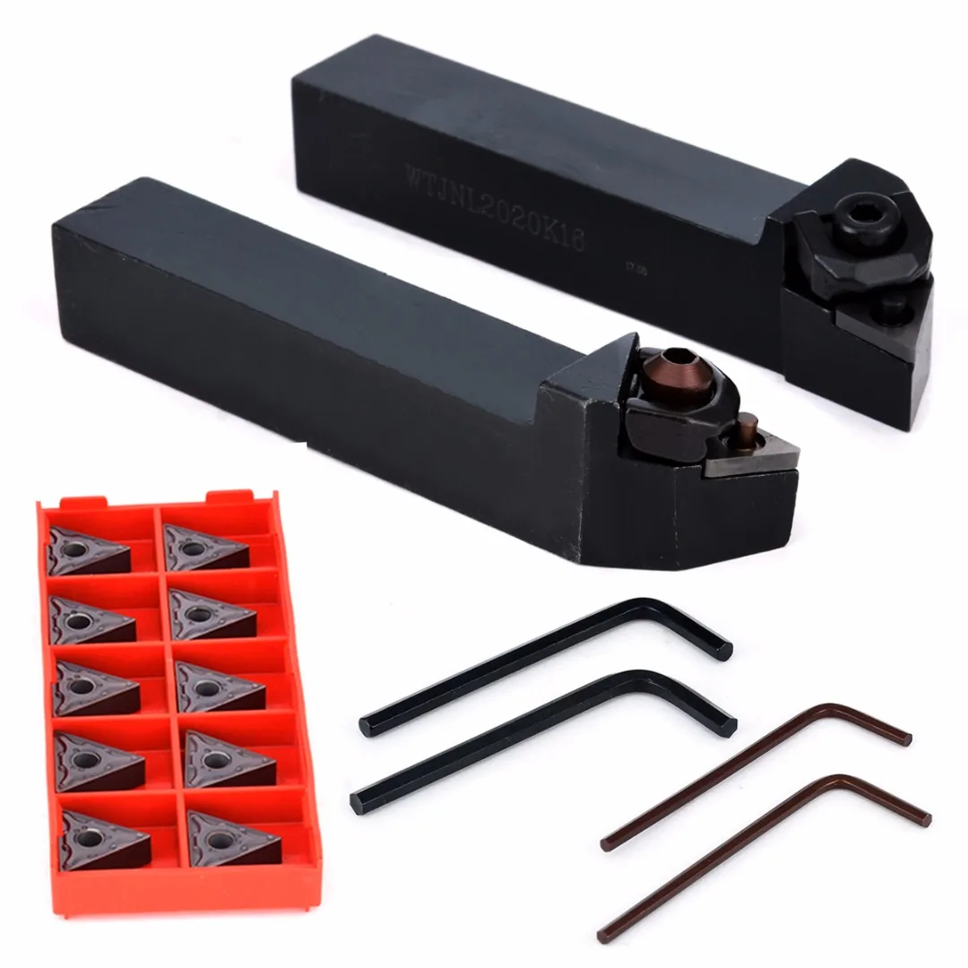 

2pcs Boring Bar CNC Lathe Turning Tool Holder + 10pcs TNMG160408-HS LF6018 Carbide Inserts with 4pcs Wrenches