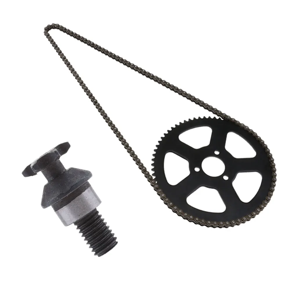 49cc T8F 6T Front Sprocket Pinion + 68 Links Chain 68T Rear Sprocket High Quality Durable Fit for 2-Stroke 49cc Mini Pocket Bike