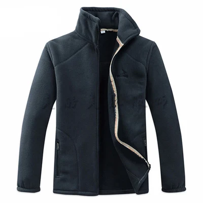 Высококачественная зимняя куртка, Мужская верхняя одежда, теплая флисовая куртка, Мужская Толстая флисовая куртка, теплая ветровка, зимние пальто, 4XL - Цвет: Grey