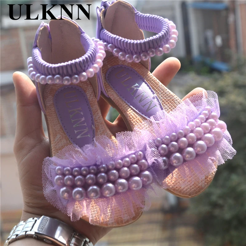 PURPLE PINK WHITE Children Shoes Girls Princess Shoes Fashion Girls Sandals Kids Designer Single Summer New Sandals