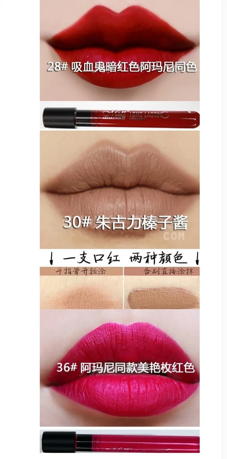 Скидка~ HOT long lasting Matte Губная помада 36 цветов бархат высокое качество Водонепроницаемый Блеск для губ ежедневно элегантные цвета 12 шт./лот