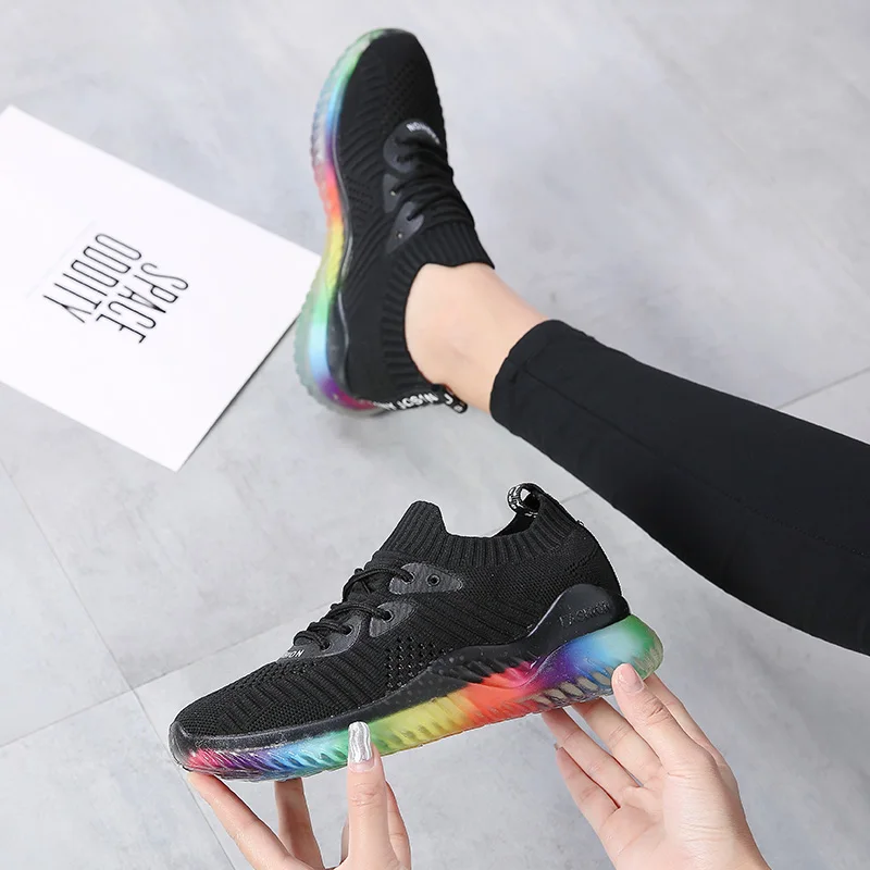 rainbow tennis shoes