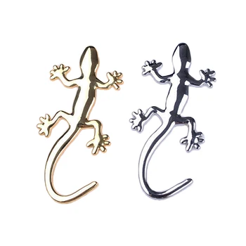 

Funny 3D Car Stickers Gecko Emblem Styling Car Body Cover For Ford Focus VW Gold Silver Car Accessory Decal Reffiting