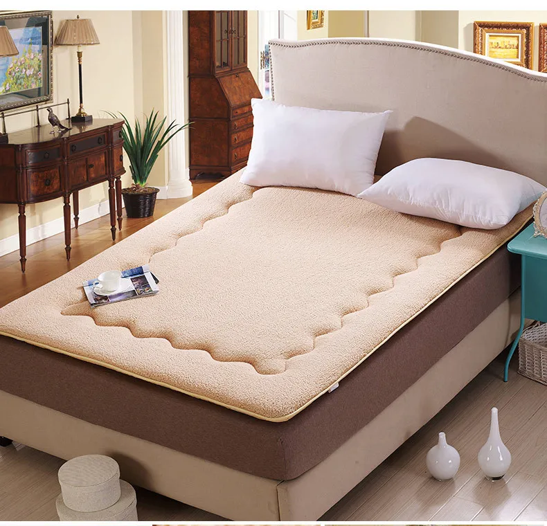 

Chpermore Thicken Sheep cashmere Tatami Student single dormitory Mattress Toppers Family Bedspreads King Queen Twin Full Size
