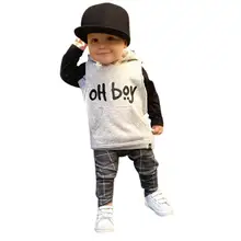 Hot Spring Autumn Kids Boys Clothing Sets Cute Boys & Girls Long Sleeve Hoodie+Pants 2 Pcs Suits 1-4 years Children Clothes
