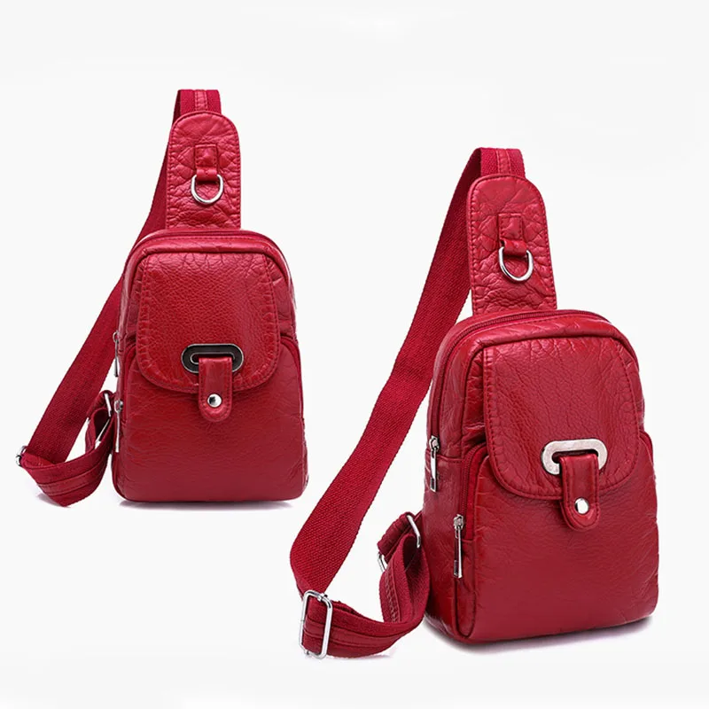 

2019 Brand New Ladies PU Chest Bag unisex High Quality Messenger Bag Casual Fashion Shoulder Bag Travel Sports chest Bag Back