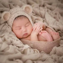 Рождество новорожденных пеленание обертывание реквизит для фотосъемки детский трикотажный свитер обертывание одеяло младенческой многослойной ткани