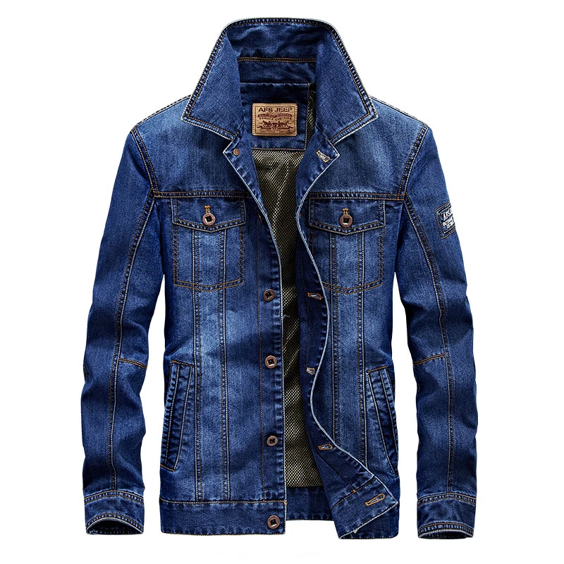 Осенняя мужская модная повседневная брендовая Высококачественная ковбойская куртка, Мужская Весенняя джинсовая синяя куртка, пальто, M-4XL куртка-бомбер