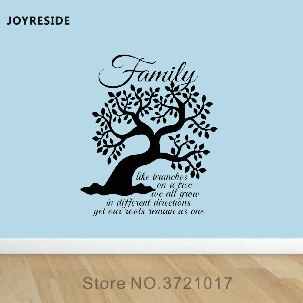 Joyreside Family Like Branches On A Tree Wall Quote Decor Sticker