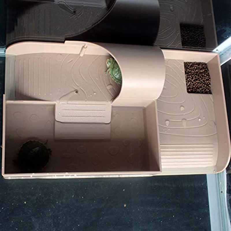 Новое создание ядро люкс черепаха Лагуна с баской рампы коробка рептилия обитания для черепахи амфибия аквариума