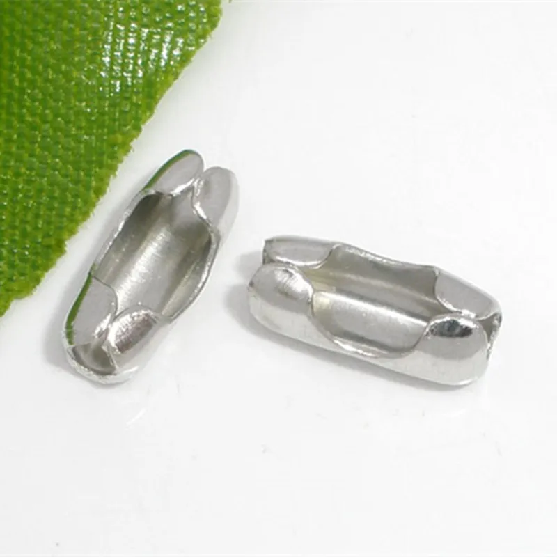

100Pcs DIY Ball Chain Connectors Clasps Fermoir Fit 3.2mm Ball Chain Jewelry Making 10x4mm, Silver Tone/Bronze Tone