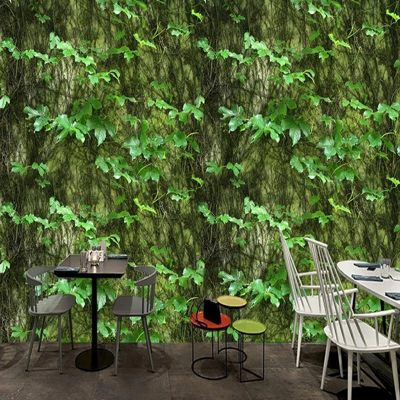 Фото обои 3D зеленая лоза цветок криперы Фреска гостиная ресторан фон стены домашний декор обои Papel де Parede