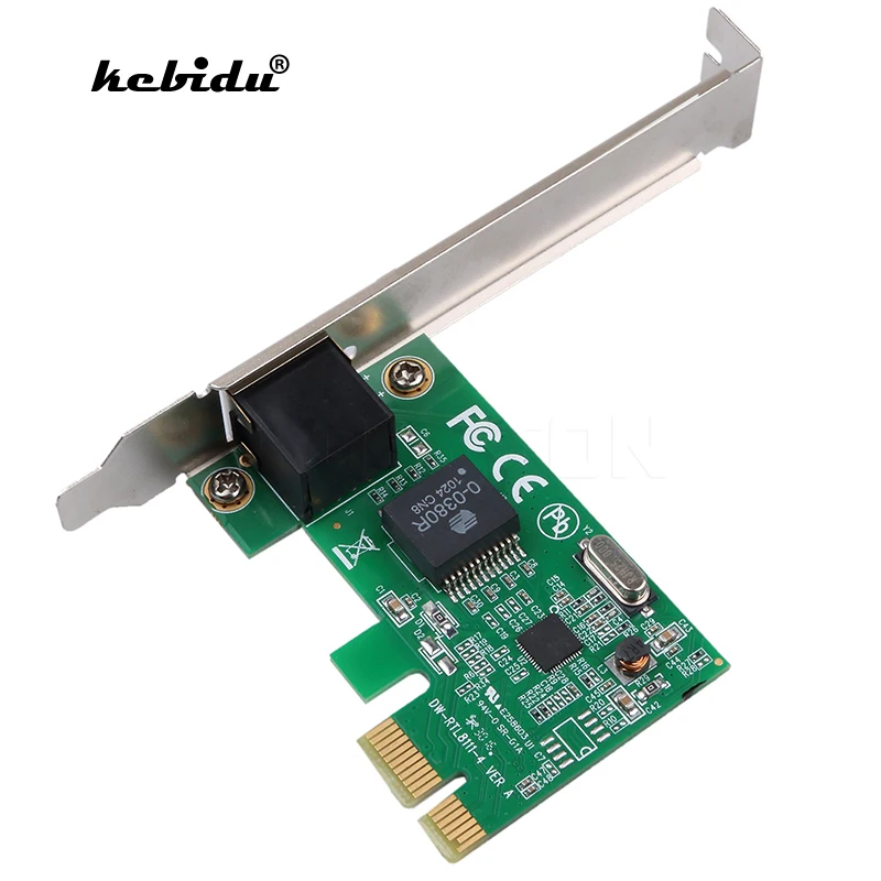 

kebidu Network Card Gigabit Ethernet PCI Express PCI-E 10/100/1000M RJ-45 RJ45 LAN Adapter Converter Network Controller For PC