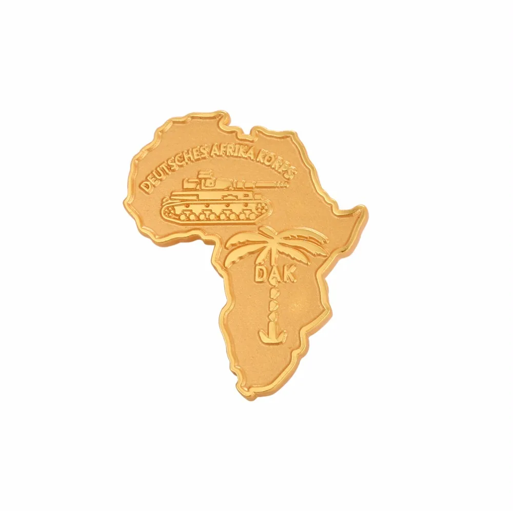

WWII GERMAN DAK AFRIKA KORPS PALM TREE PIN Badge