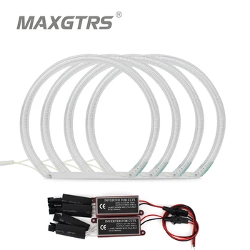 

1 SET (4*131mm ) Xenon White Halo Rings Light SMD LED CCFL Angel Eyes for BMW E36 E39 E46 Projecotr Led Headlight Car Styling