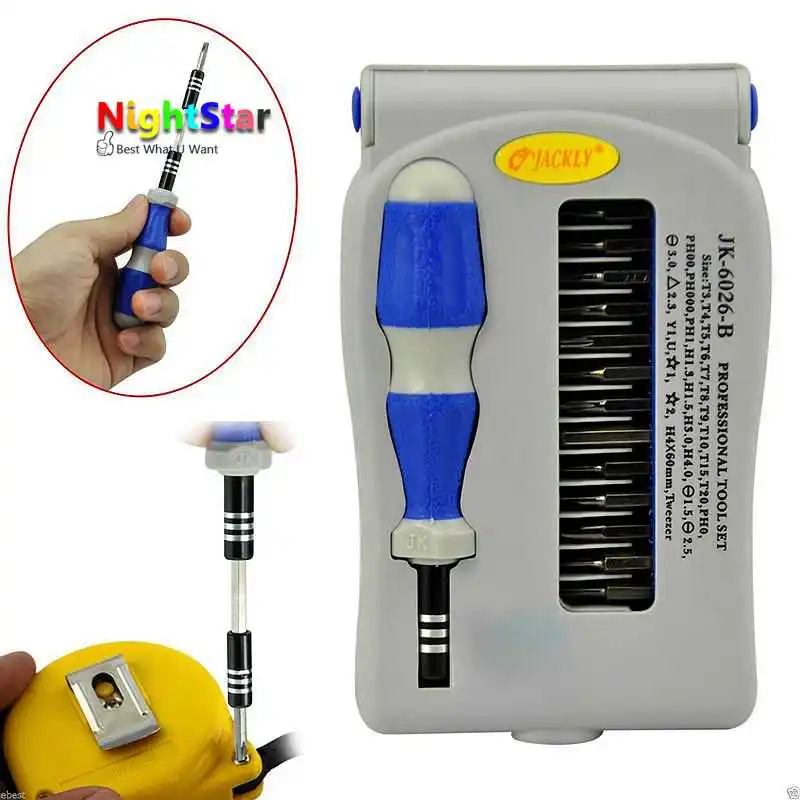 

29 in 1 Precision Set of Screwdriver Torx Multi-use Repair Box Jackly Tools Magnetic Screw driver Kit For Phone Laptop Hardware