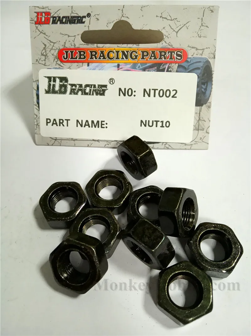 

JLB 4PCS M10 Metal Nut Wheel Hex M10xP1.0 NT002 RC Car Parts
