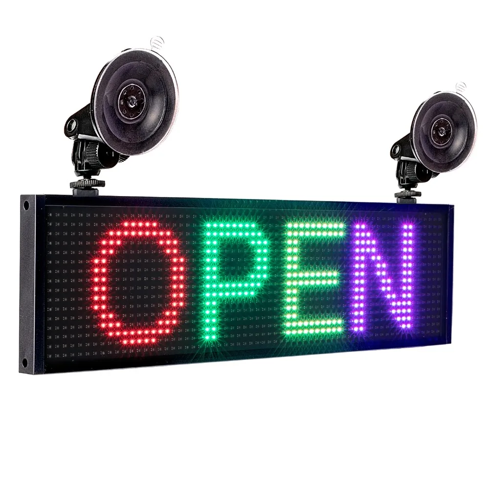 

New P5MM 12v Car IOS WIFI SMD2121 RGB Full Color LED Display Programmable Scrolling information Board Multi-color Man Car gift