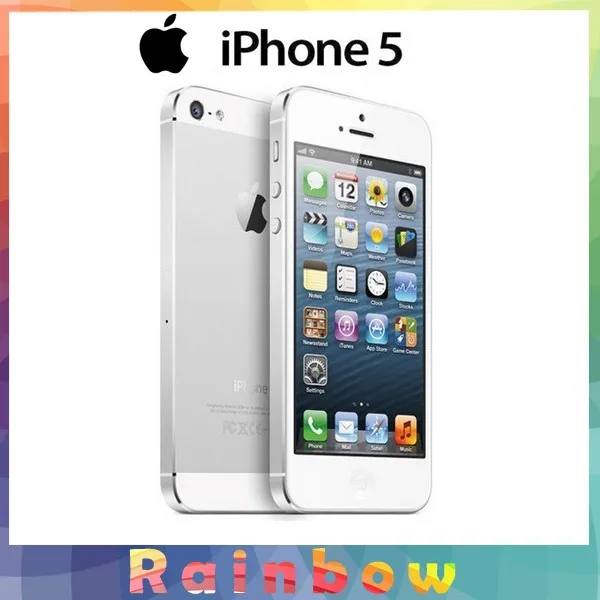 Оригинальный iPhone 5 Factory Unlocked 16 ГБ/32 ГБ/64 ГБ хранения gps WI-FI Дюре ядро 4,0 Экран сотовый телефон