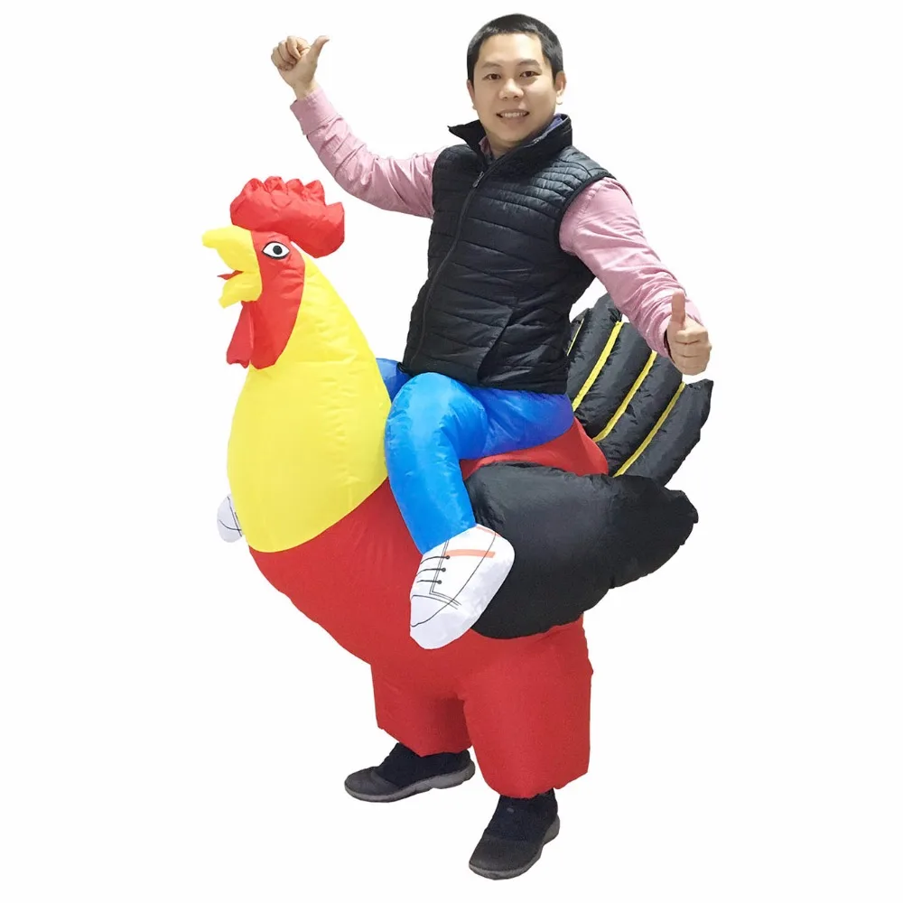 Funny Inflatable Rooster chicken costume Halloween party fancy costume for adult