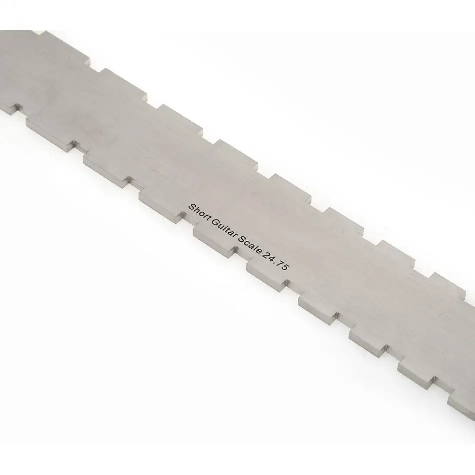 one set guitar string action ruler neck notched straight