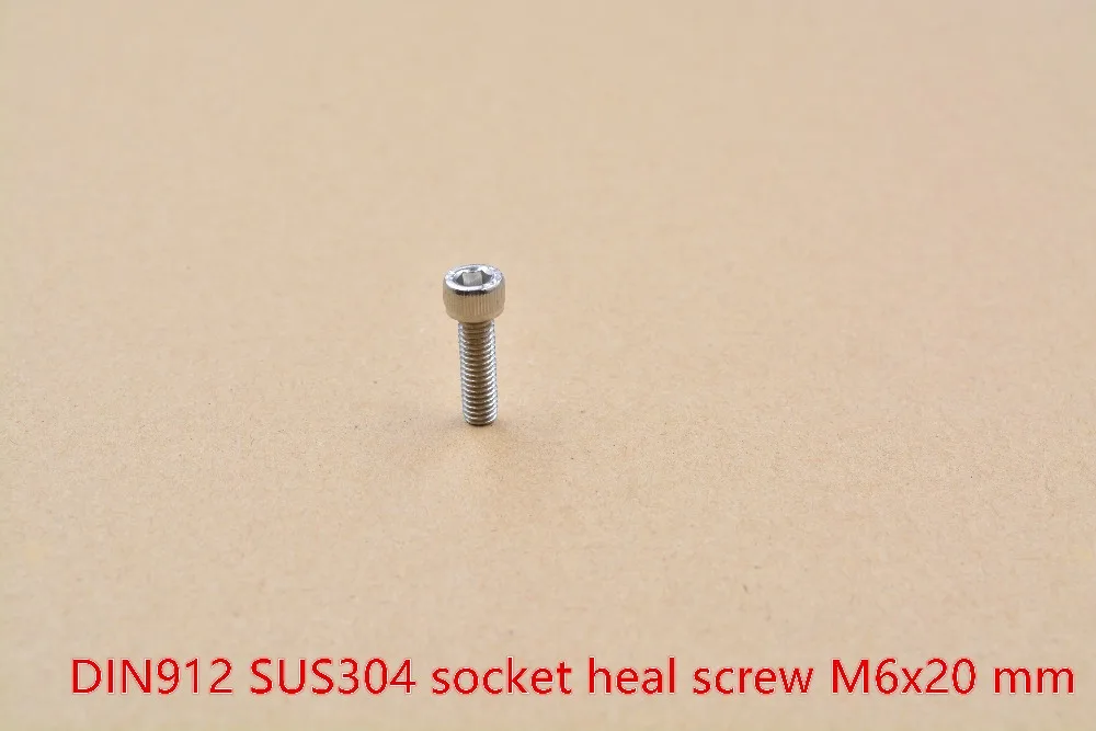 

304 stainless steel screw DIN912 M6x20 socket heal hexagon head cap 1pcs