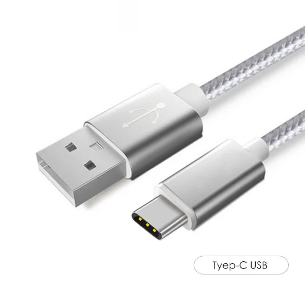 Suptec Тип USB c быстрой зарядки Тип USB-C кабель для Samsung S8 Huawei P9 LG G5 Xiaomi 4C onePlus 2 Nexus 5x6 P 950 - Цвет: Silver